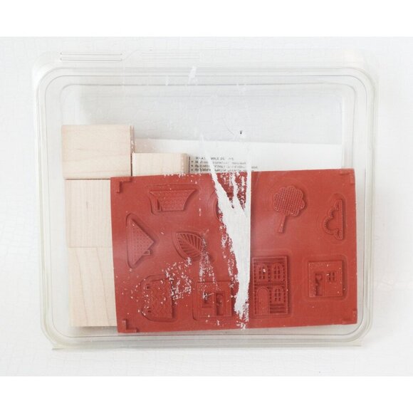 10 Vintage Rubber Stamps  Stampin Up Good Neighbors - Picture 2 of 2